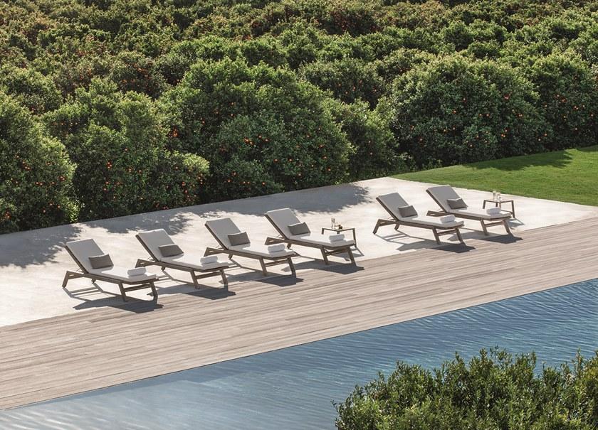 Ethimo Садовая кушетка из тика на колесиках Costes sun-id-1353366 - Вид №7