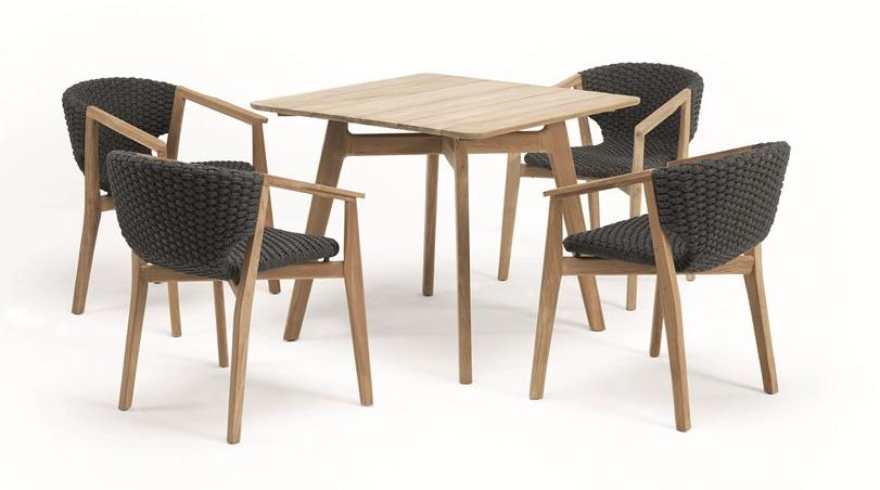 Ethimo Садовый стул из синтетической ткани с подлокотниками Knit Knitsb01 - Вид №4