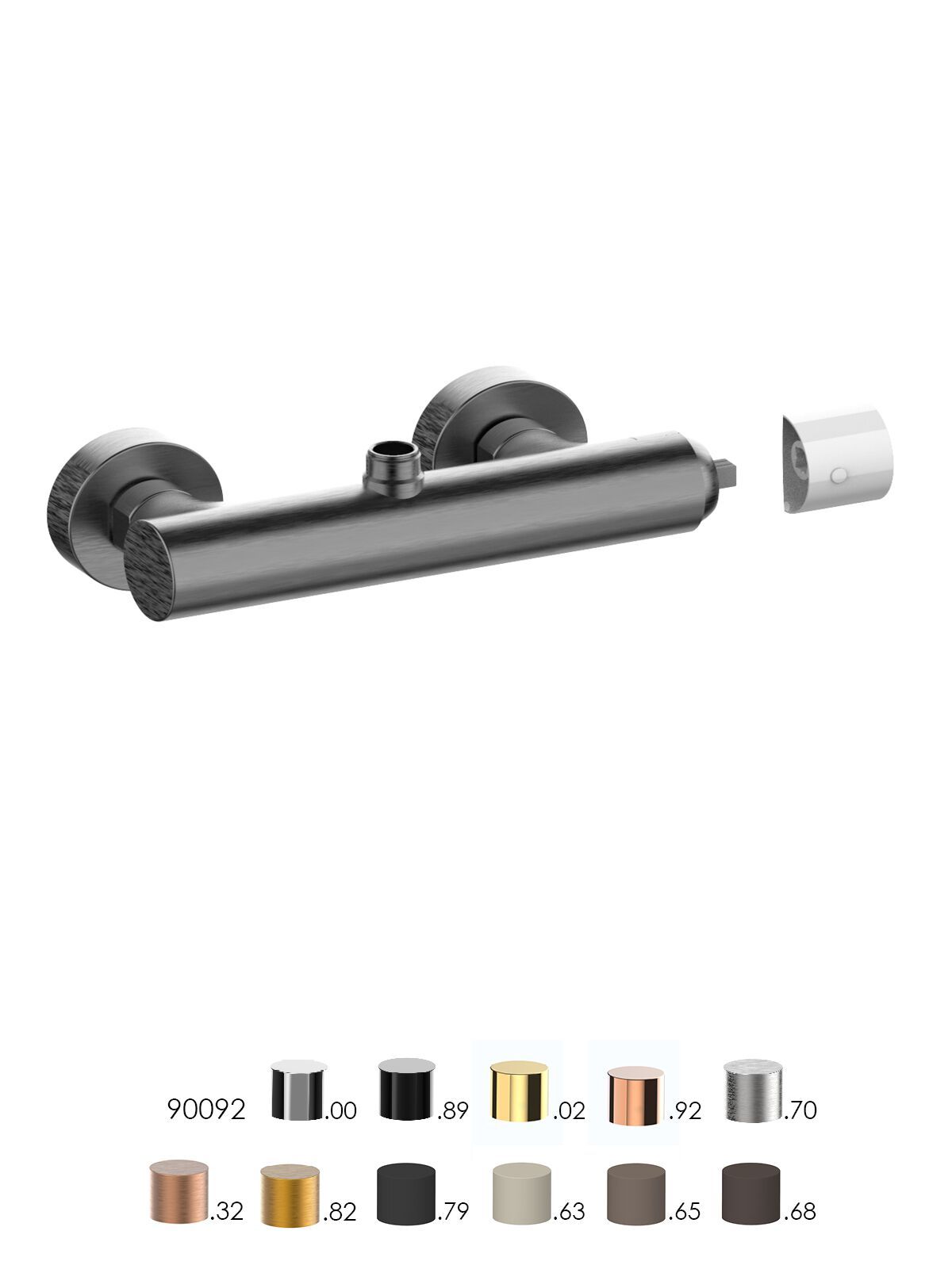 Внешний однорычажный смеситель для душа с 2 отверстиями Rubinetterie Frattini Narciso S ARCH-00122493 - Вид №10