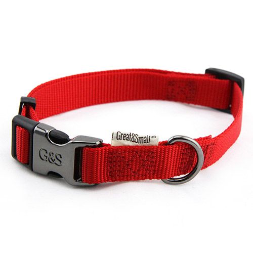 ПР0041968 Ошейник для собак 25x450-650мм нейлон Красный Great&Small 