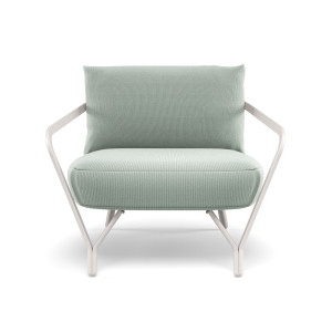 Тканевое садовое кресло с подлокотниками