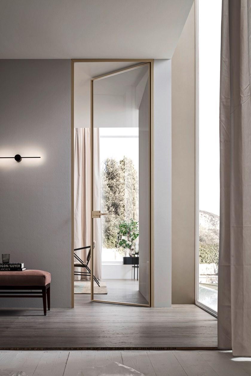 BLUINTERNI Распашная стеклянная дверь Quadro-line sun-id-1473614 - Вид №5