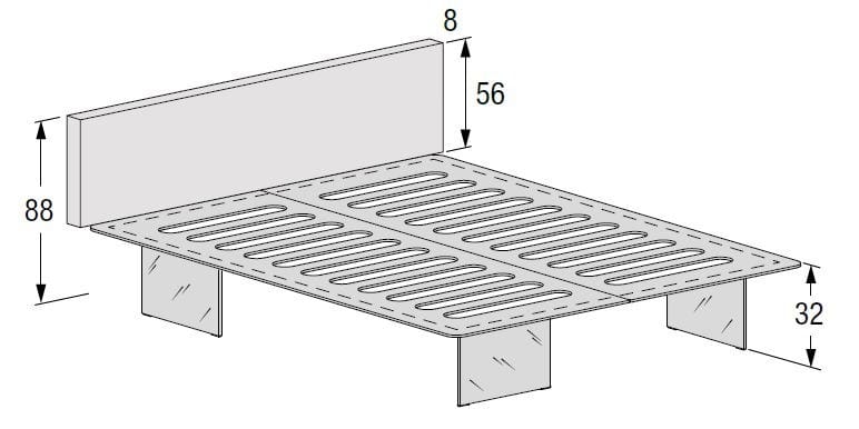 Двуспальная кровать с мягким изголовьем Lago Air ARCH-00064680 - Вид №6