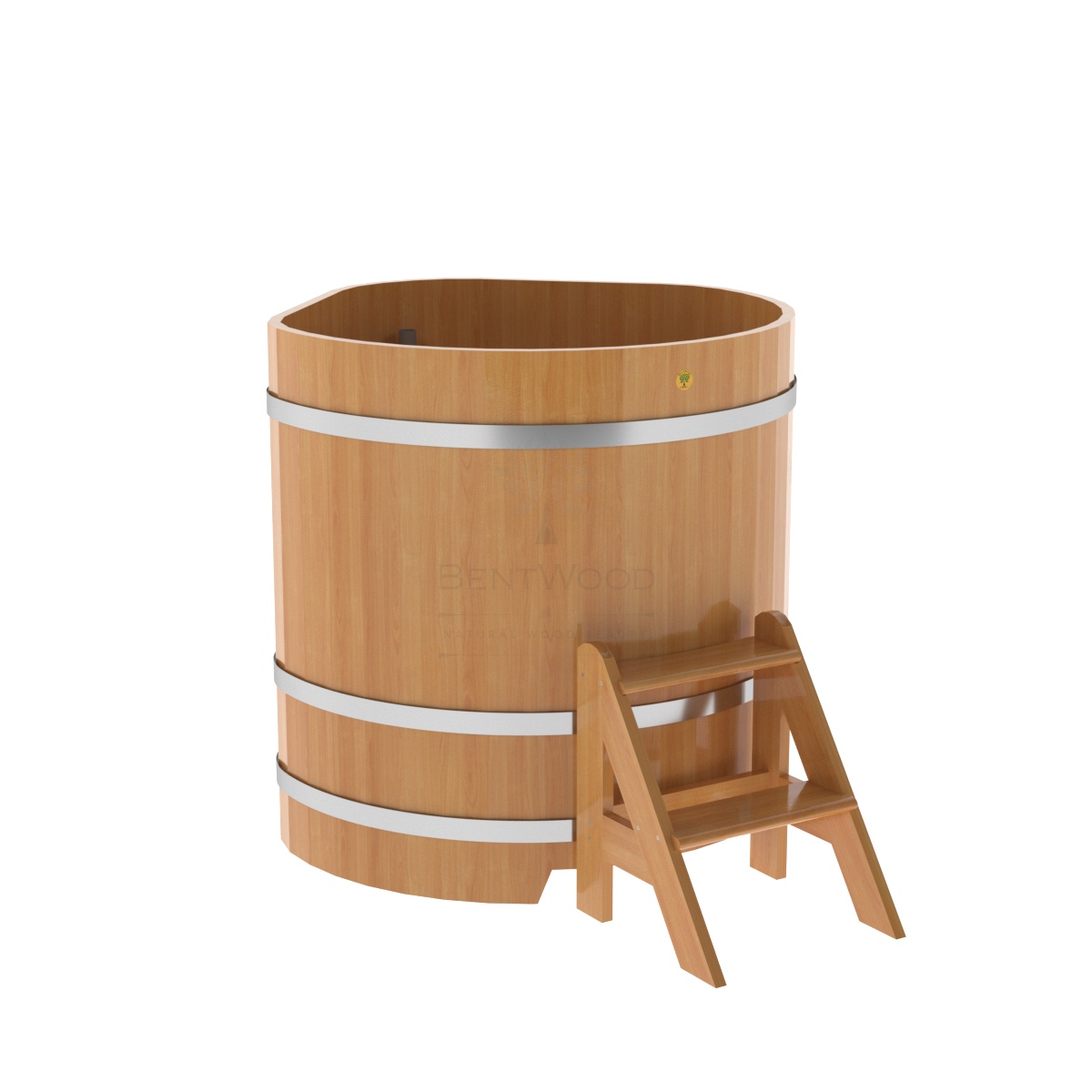 1223 Купель угловая из лиственницы 1,03х1,03х1,1 натуральная премиум Alyarus 