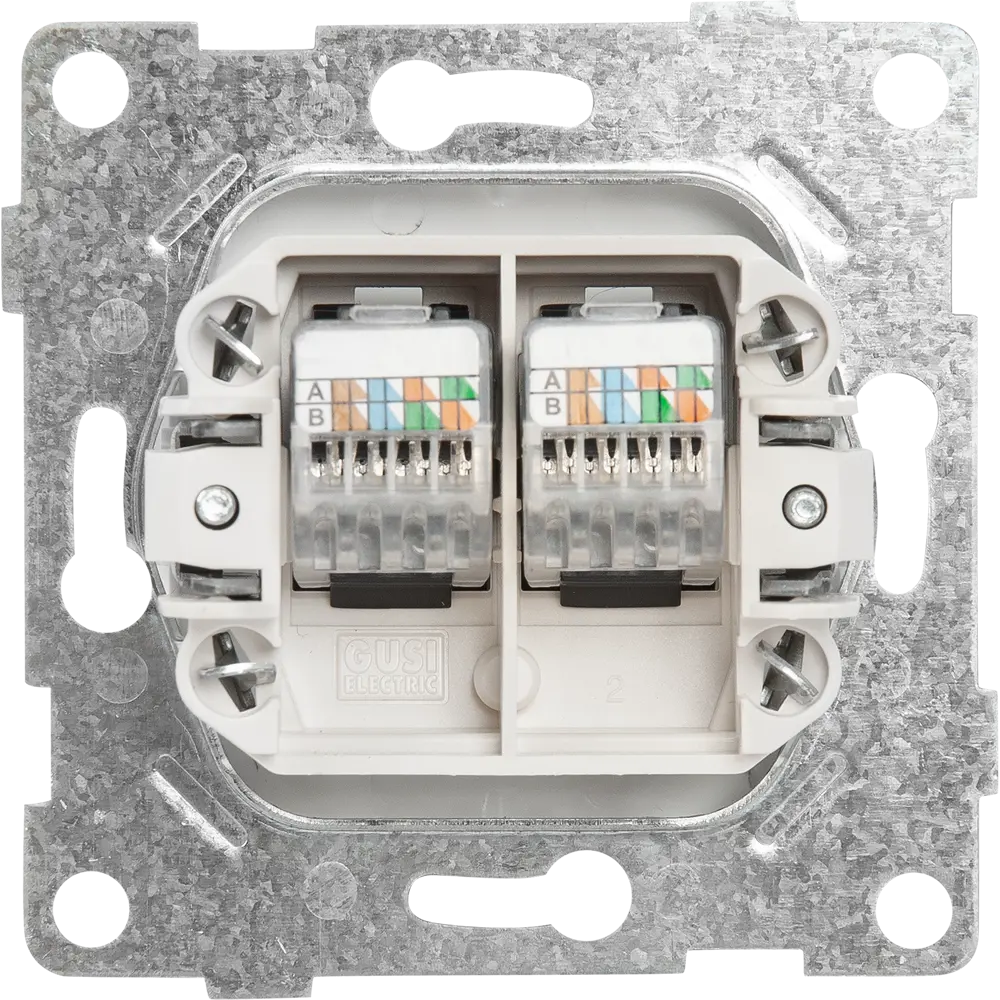 Двойная компьютерная розетка GUSI Electric Ugra RJ45 для скрытого монтажа 83864412 STLM-0045197 - Вид №2