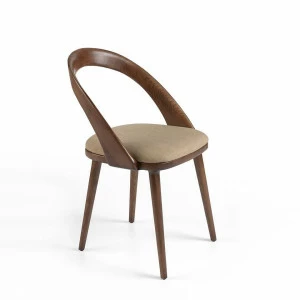 Стул деревянный мягкий коричневый Nogal от Angel Cerda ANGEL CERDA ДИЗАЙНЕРСКИЕ, ИНТЕРЬЕРНЫЕ 345322 Коричневый