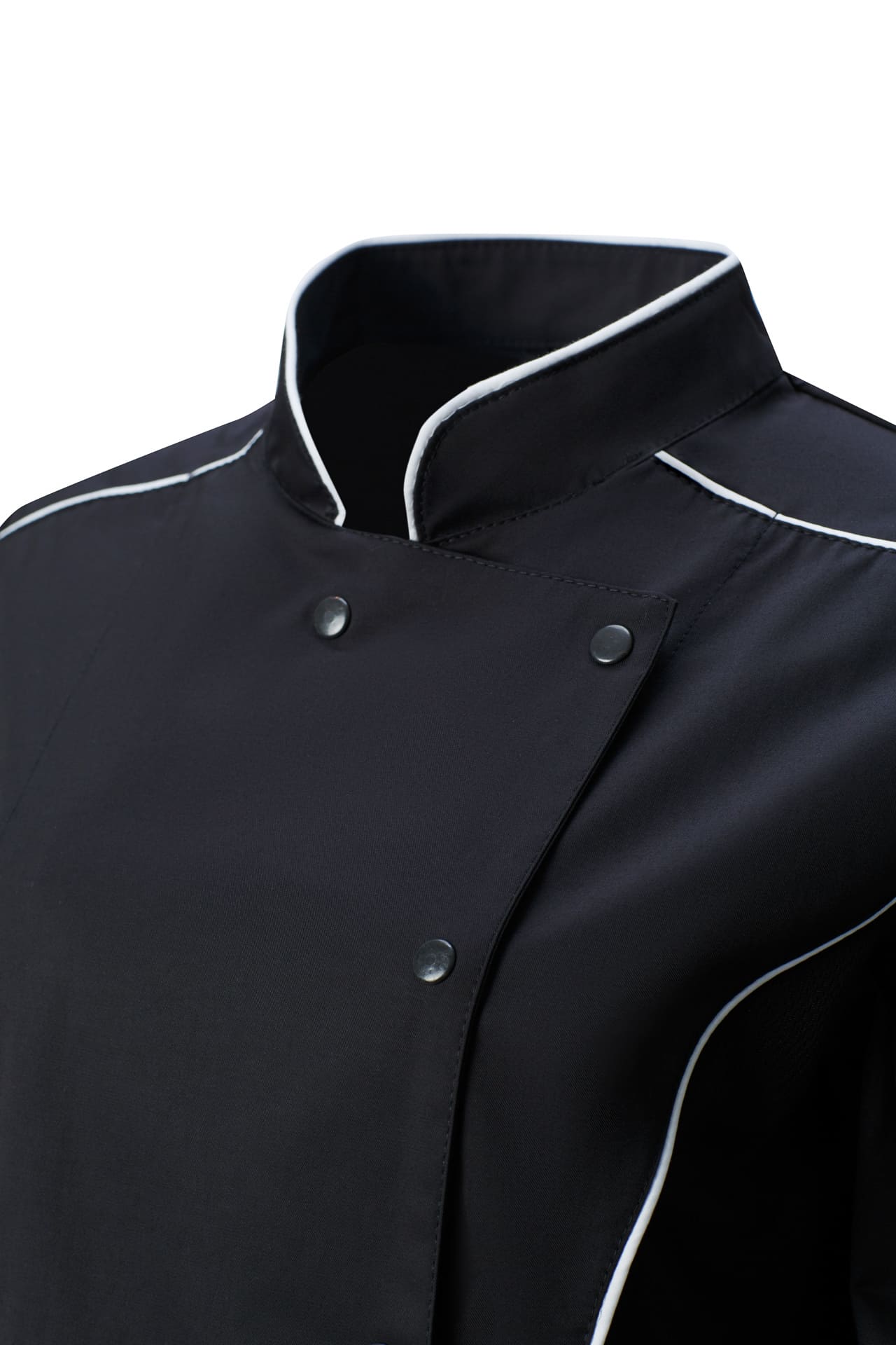 67681 Китель поварской женский цвет black (черный) RICON  Одежда для поваров  размер 44 (S)  - Вид №3