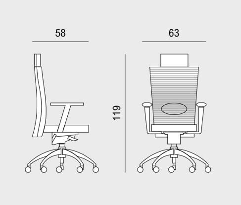 Офисное кресло с высокой спинкой Viganò Queen Mesh ARCH-00029360 - Вид №4