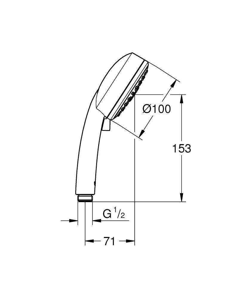 27572001 Ручной душ Grohe Tempesta Cosmopolitan хром - Вид №1