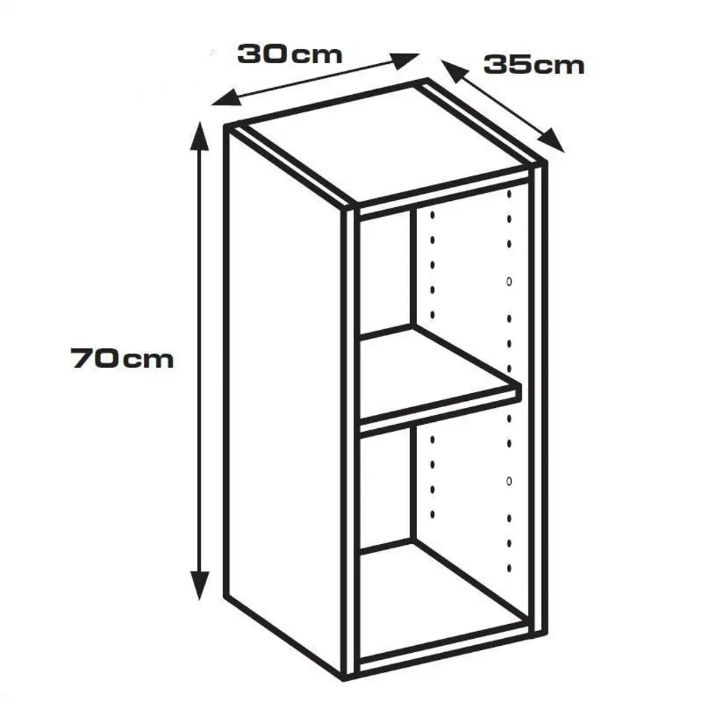 Каркас навесной 30x70x35 см, ЛДСП, цвет белый 82286693 STLM-2032360 DELINIA  - Вид №6