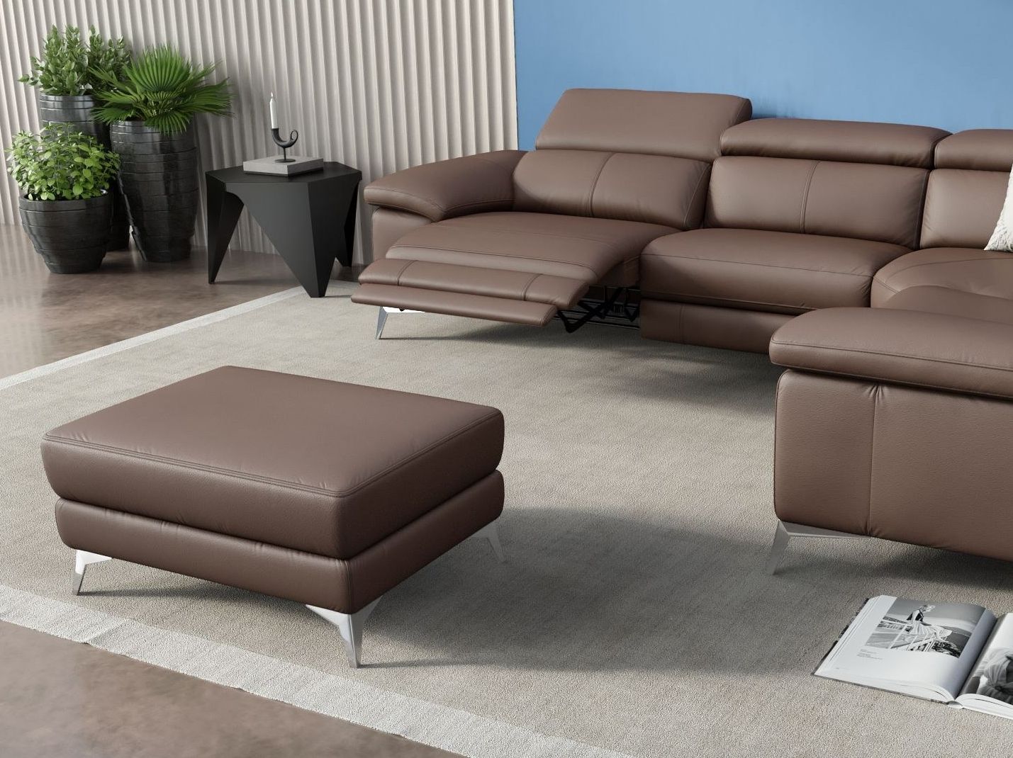 Кожаная мягкая подставка для ног Sofanella MILANO ARCH-00028331 - Вид №2