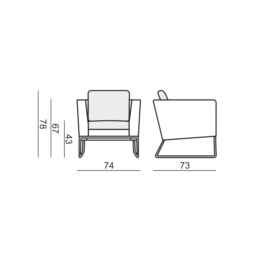 Кресло Clark, светло-бирюзовое Sits S1122 - Вид №6