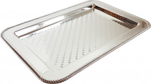 10632369 Queen Anne Поднос прямоугольный Queen Anne 34х24, 7х1,5см, сталь, посеребрение Сталь нержавеющая с посеребрением