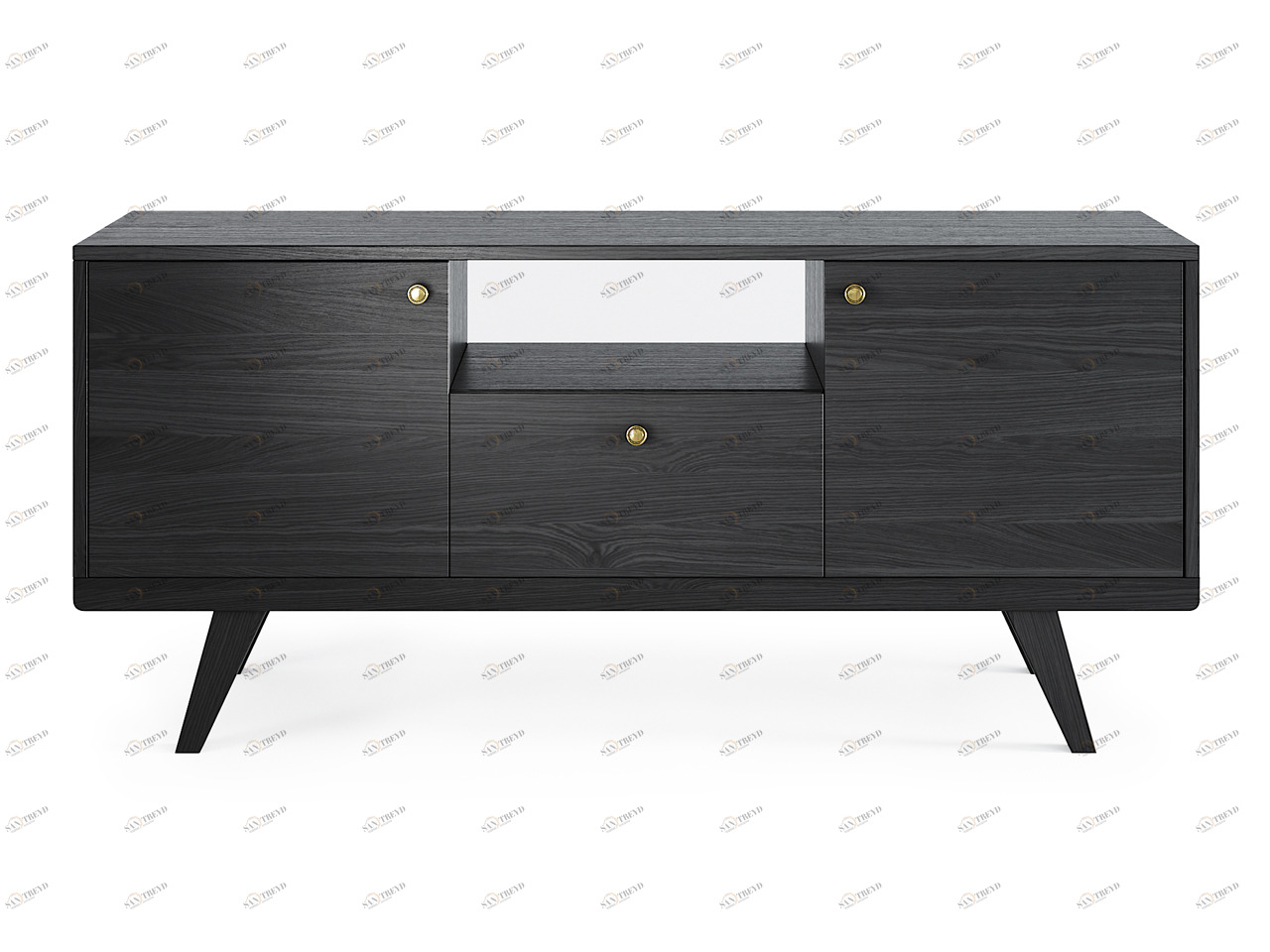 Тумба под телевизор с ящиком черная Thimon THE IDEA  210239 Черный 