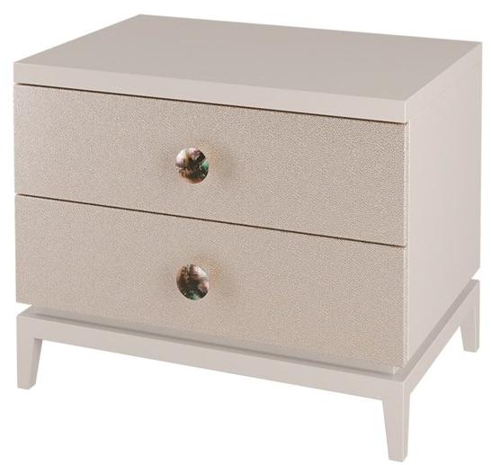 FRATO Прямоугольная прикроватная тумбочка из лакированной древесины с ящиками Lagoa Ffu020003abi - Вид №1