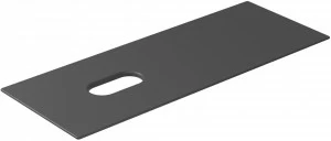 Полка керамическая с отверстием SX-DX (двусторонняя) 121x46 Черный  2055NEMT GALASSIA Tabulae
