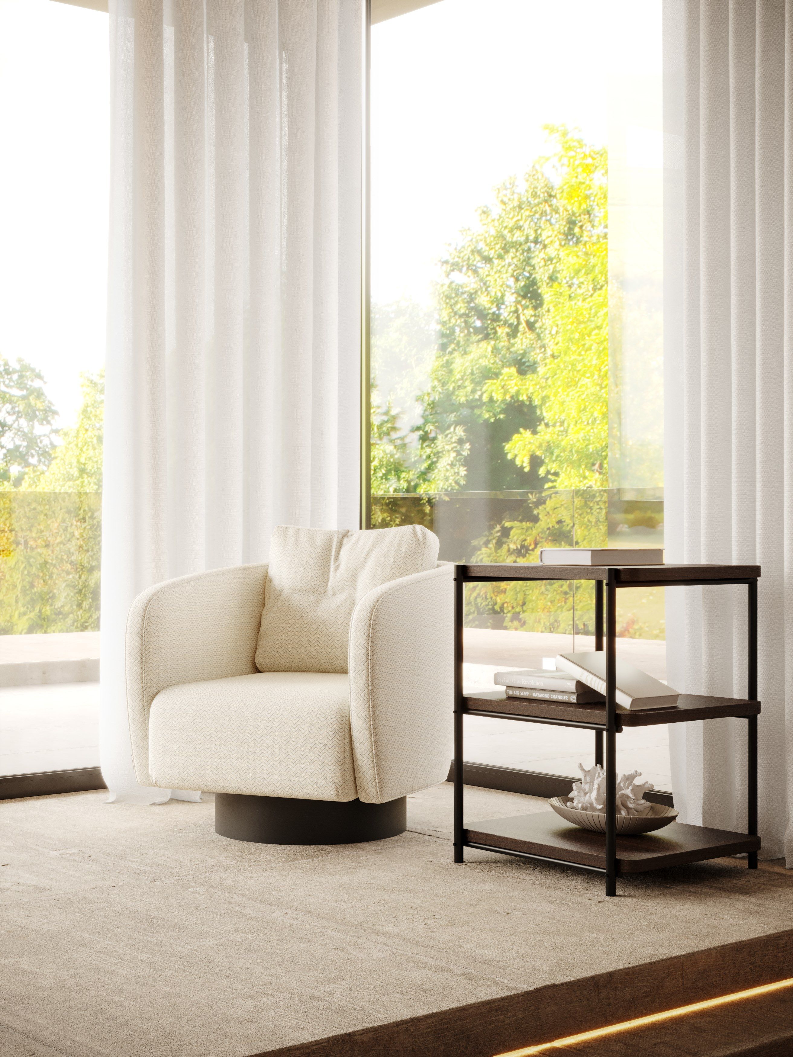 Квадратный журнальный столик из бронзы и дерева Stylish Club His &amp ARCH-00065242 - Вид №2