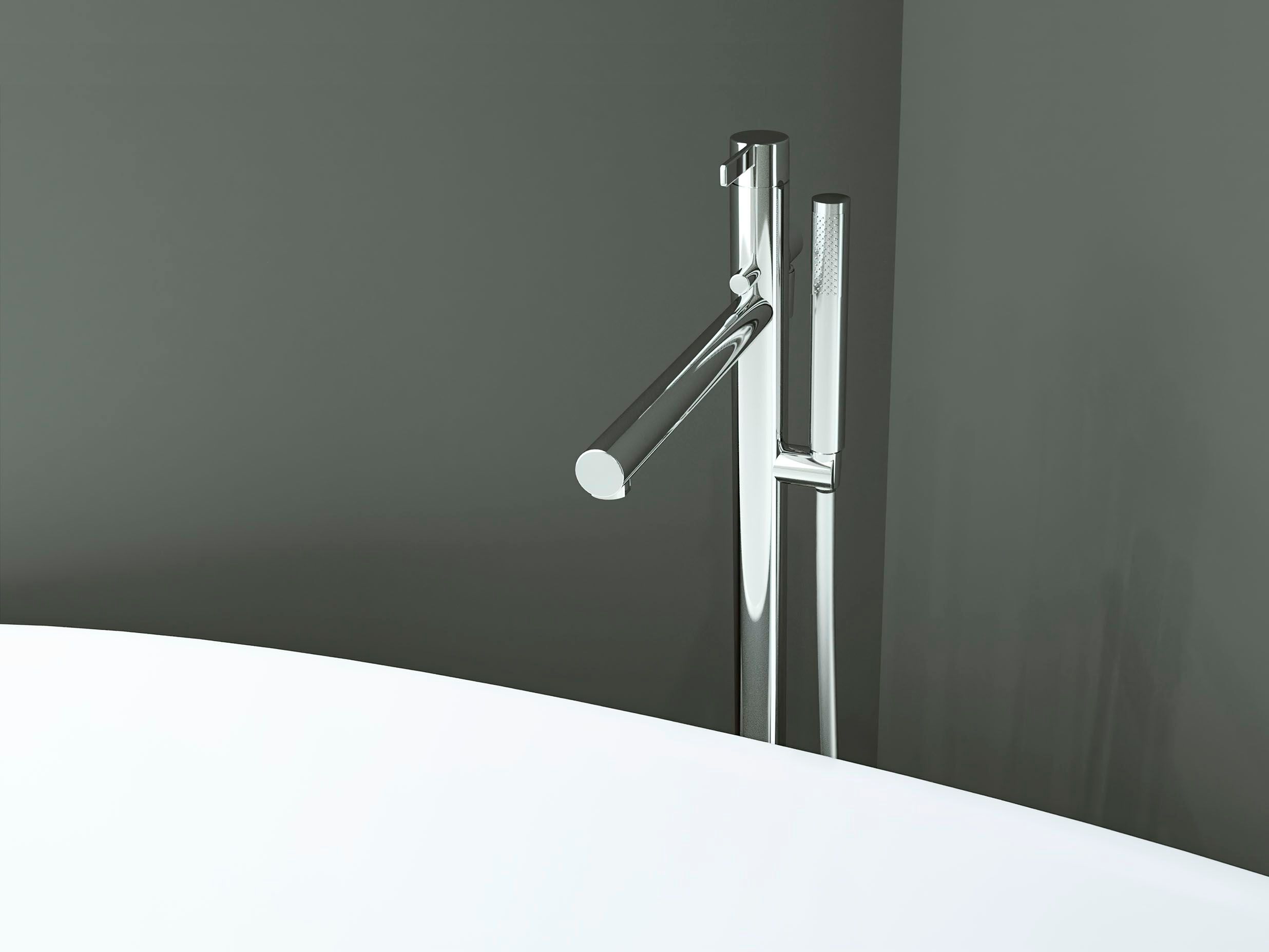 Однорычажный смеситель для ванны с ручным душем GUGLIELMI RUBINETTERIE Rialto ARCH-00048842 - Вид №2