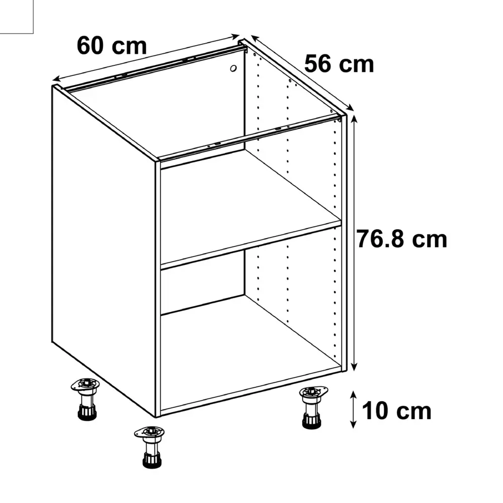 Каркас напольный Delinia ID 60x76.8x56 см, ЛДСП, цвет белый 82140027 STLM-2120390  - Вид №1