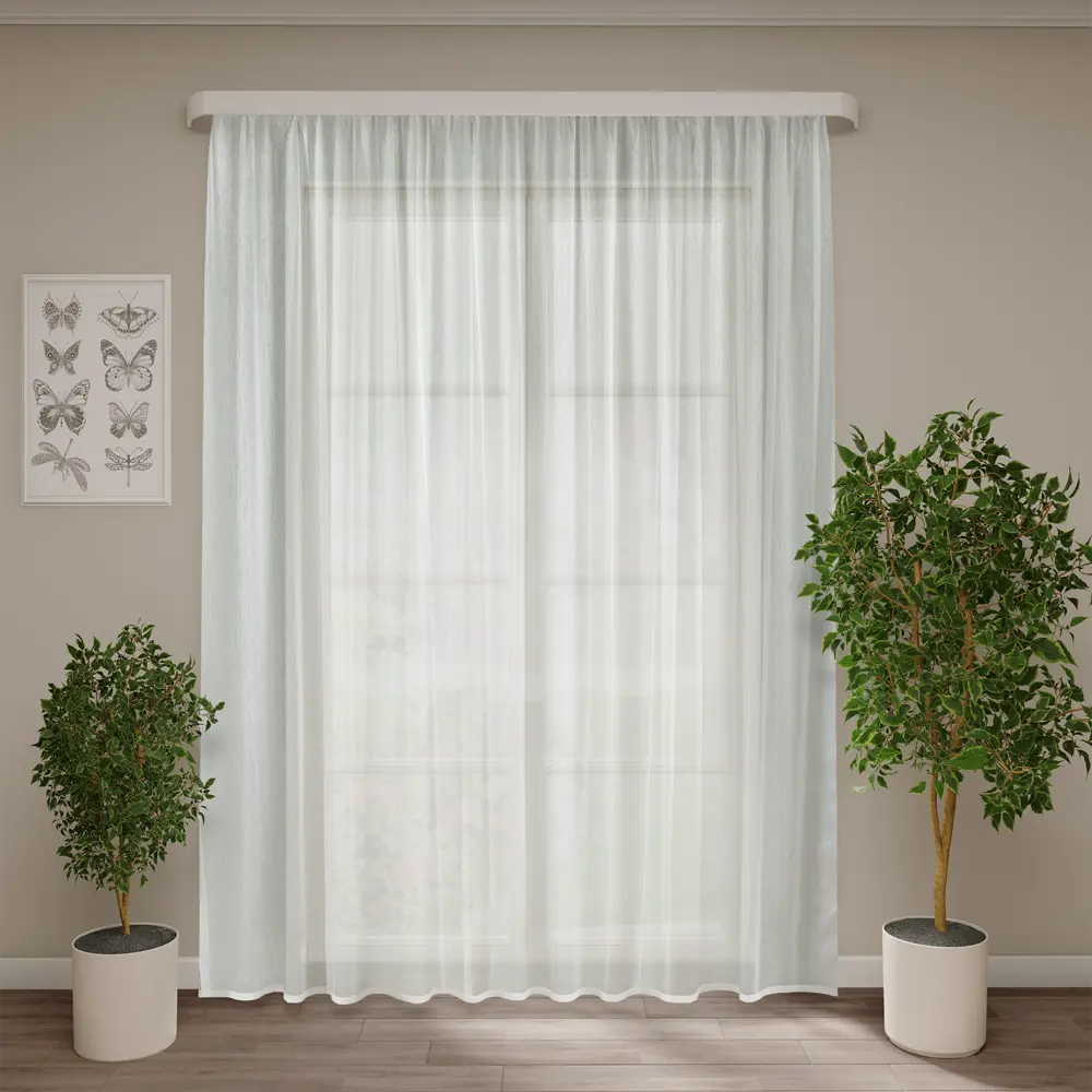 Тюль KREAFORTA Softy кремовый 300×260 см с вуалевой текстурой 89399649 STLM-1572082