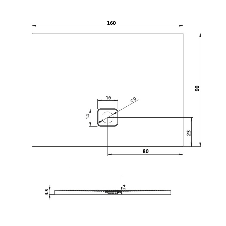 DC300050000000S Поддон Riho Basel Santreyd - Вид №1