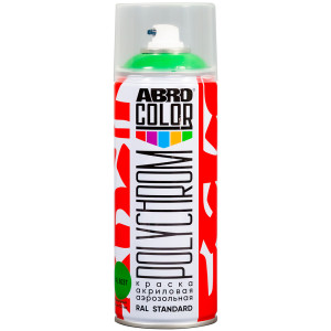 90801801 Краска аэрозольная COLOR POLYCHROM RAL 6037 цвет зелёный 400 мл STLM-0388685 ABRO