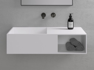 Квадратный подвесной умывальник из смолы