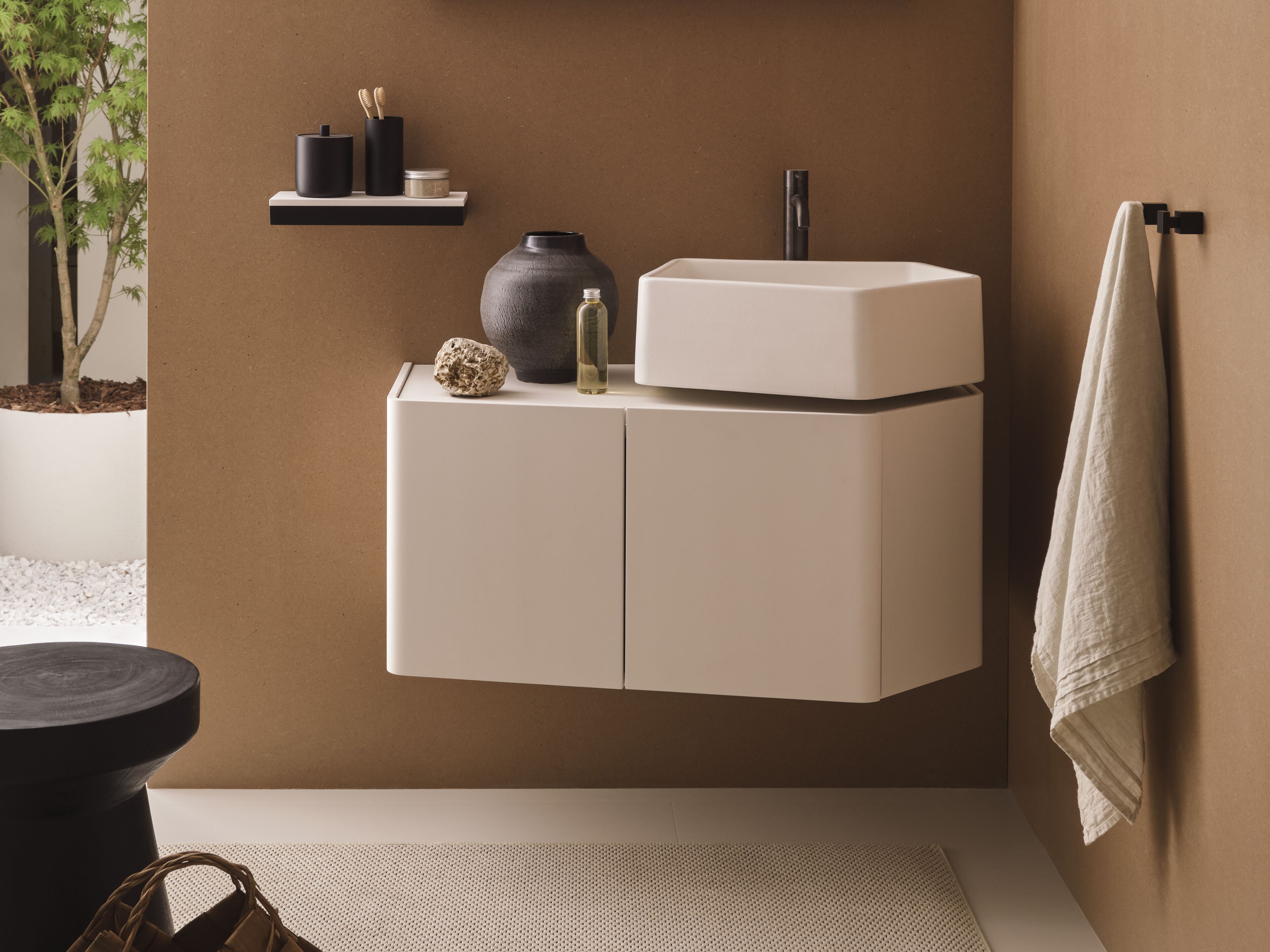 Шкаф с одной раковиной с дверцами Ceramica Cielo Kanto ARCH-00079421