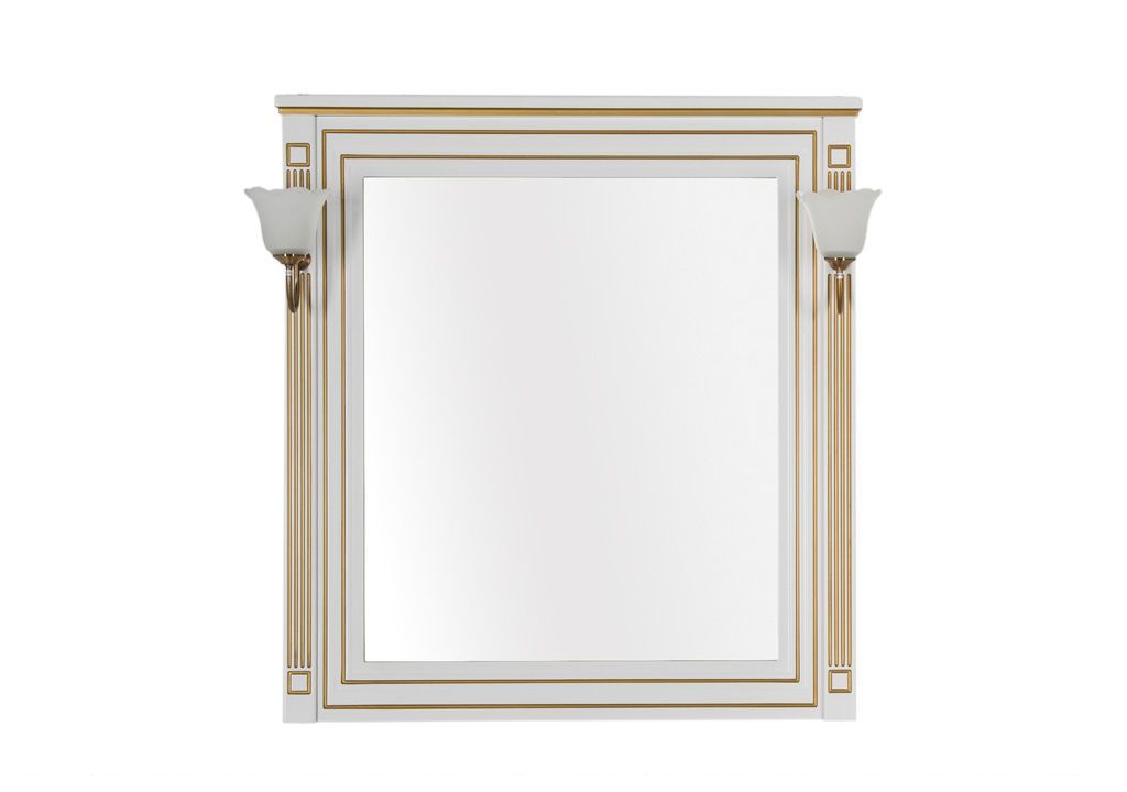 Зеркало Aquanet Паола 90 белый/золото 00186108 - Вид №1