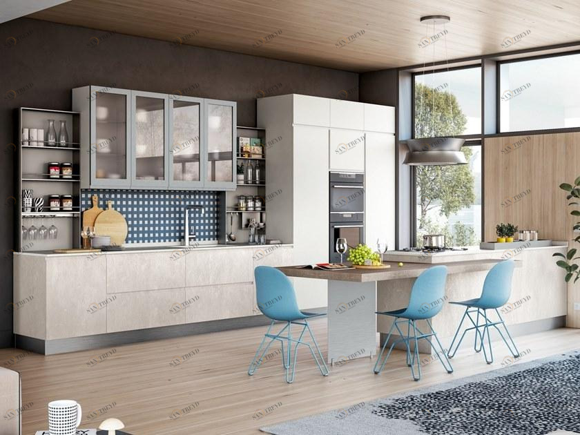 CREO Kitchens Модульная кухня с островом Jey feel sun-id-1512130