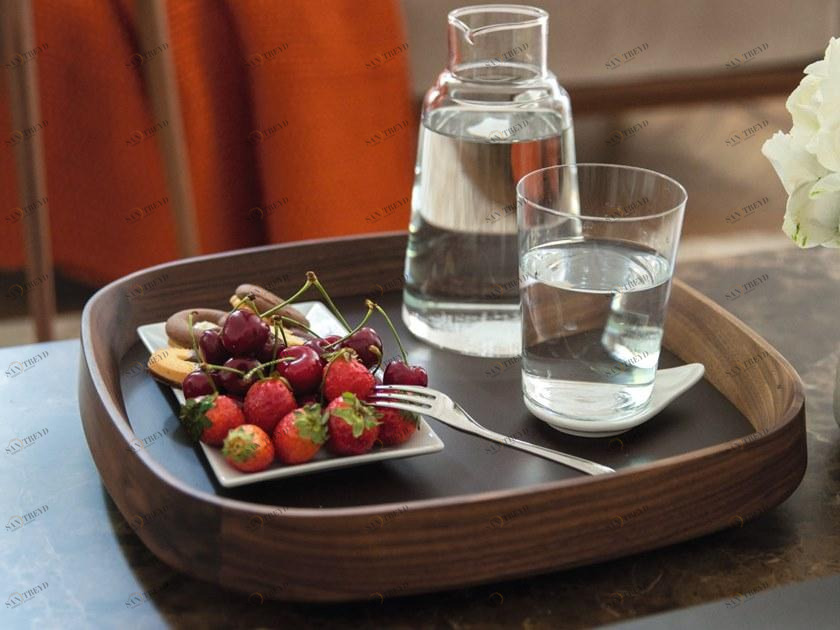 Porada Квадратный поднос из ореха Iron sun-id-1348416