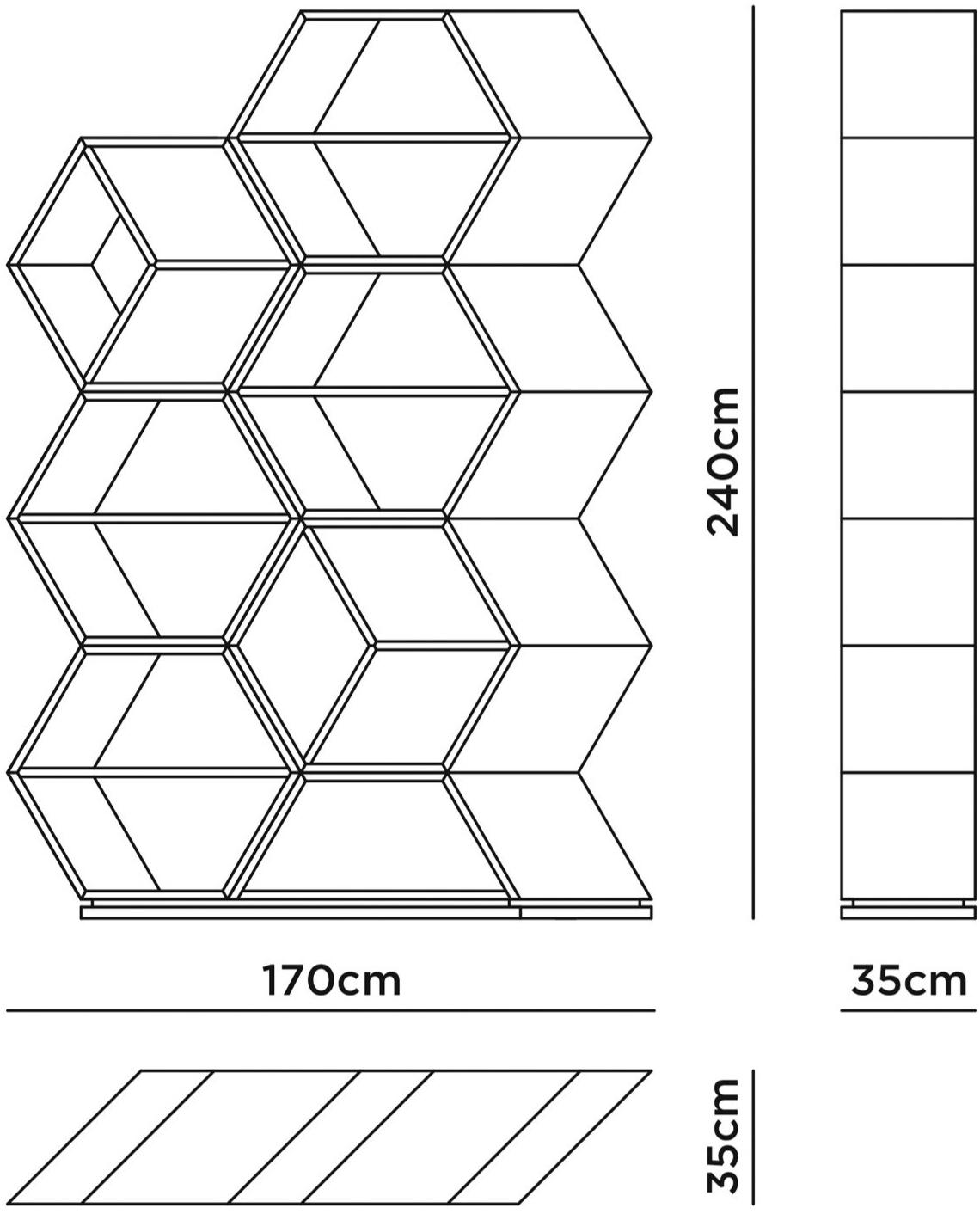 Greenapple Книжный шкаф раздельный открытый Perfect raw G702526  - Вид №5