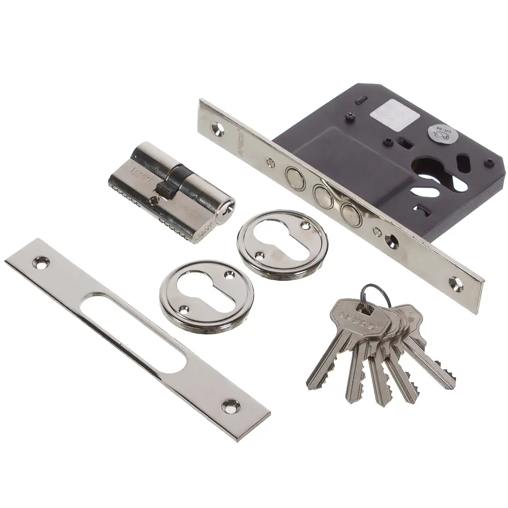 Замок врезной Apecs 91/60, цвет хром STLM-2065461 - Вид №1