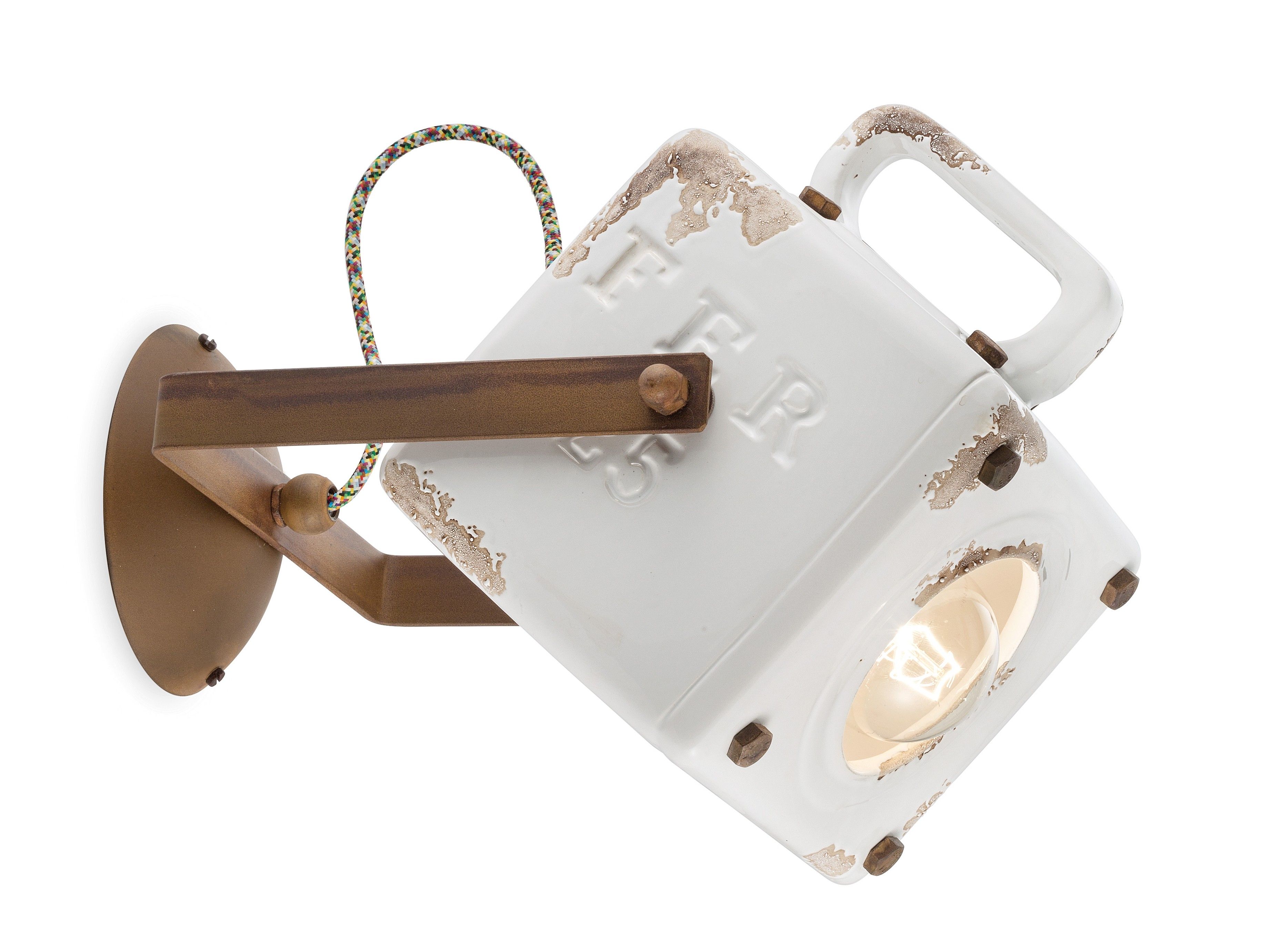 Поворотный керамический настенный светильник FERROLUCE Industrial ARCH-00149775 - Вид №1