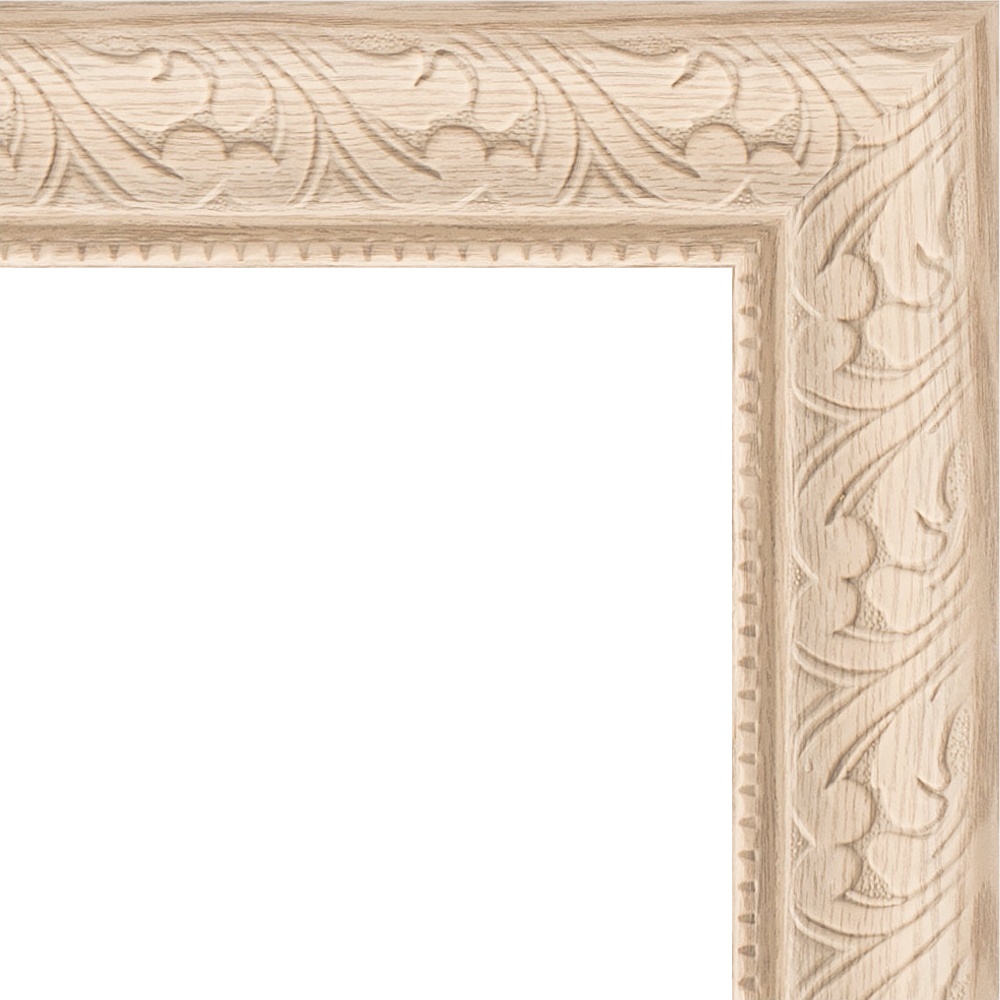 BY 1026 Зеркало в багетной раме - беленый дуб 57 mm EVOFORM Definite - Вид №4