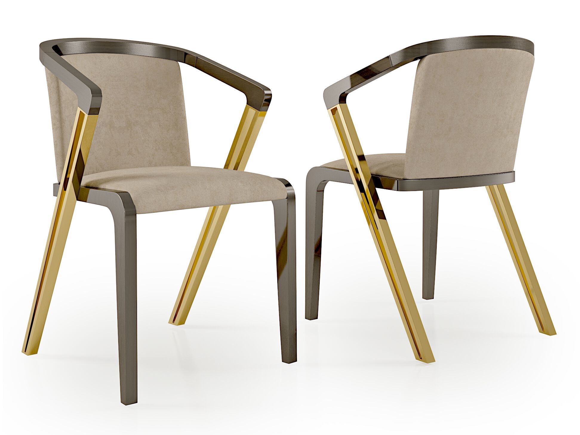 Кожаный стул с подлокотниками Bizzotto Italia Symphony-Infinity ARCH-00153040