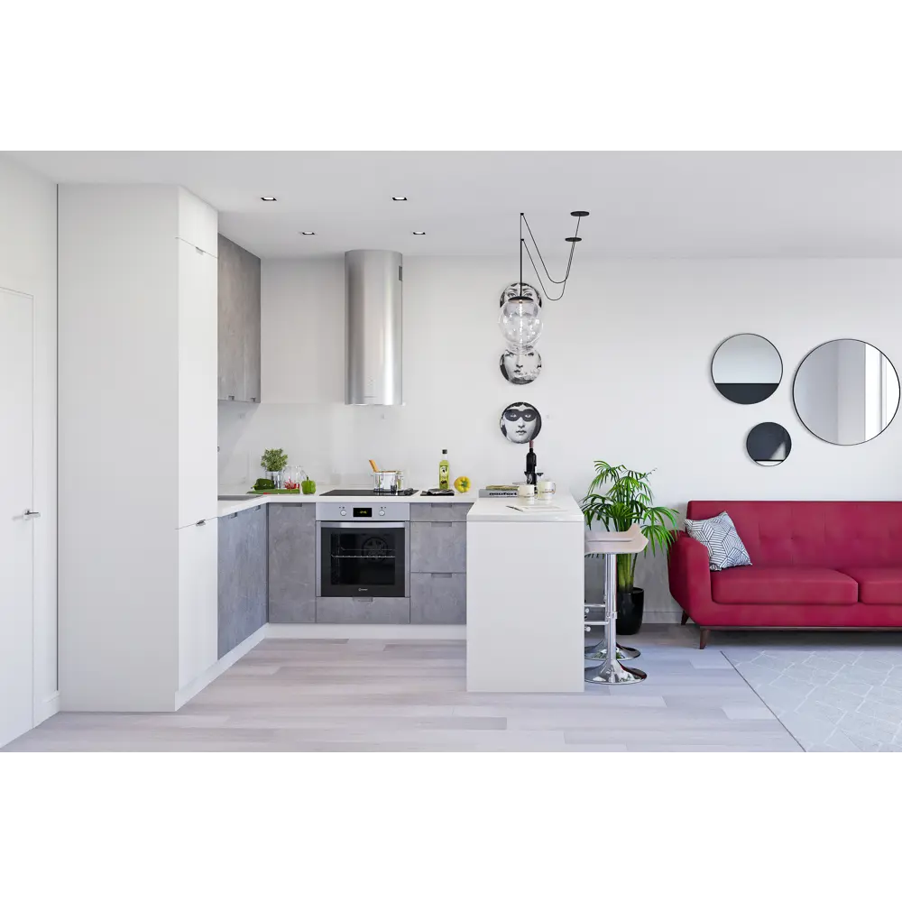Фасад для кухонного шкафа Берлин 79.7x38.1 см Delinia ID МДФ цвет серый 82011401 STLM-2088426 - Вид №6