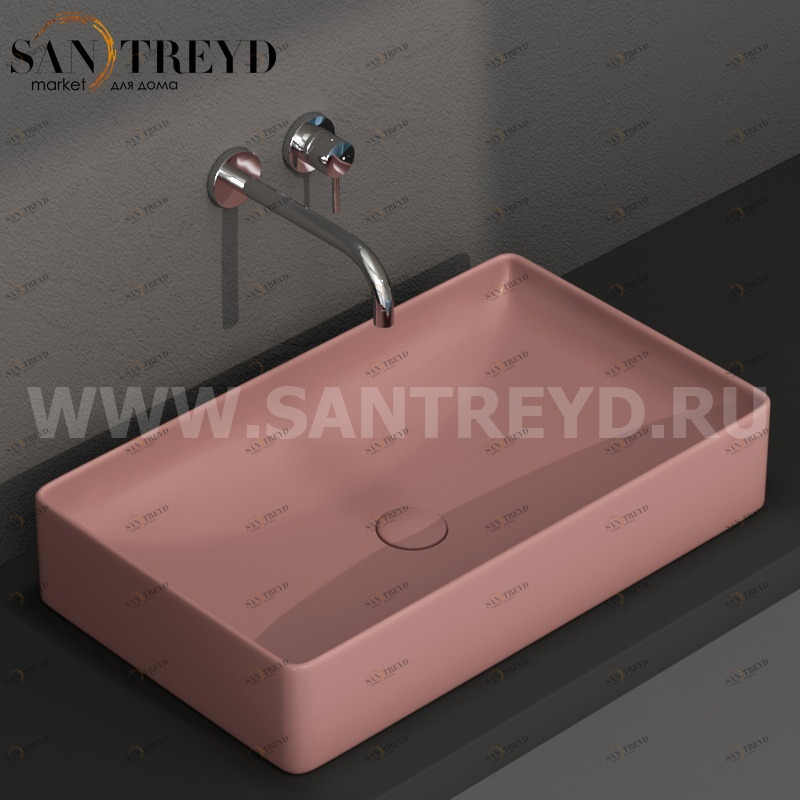 B6R63FR Накладная раковина на столешницу  прямоугольная Ceramica Globo T-EDGE