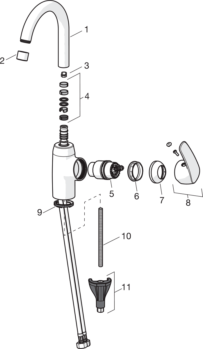 Oras 1007F Смеситель для умывальника 1007F Safira Хром  - Вид №4