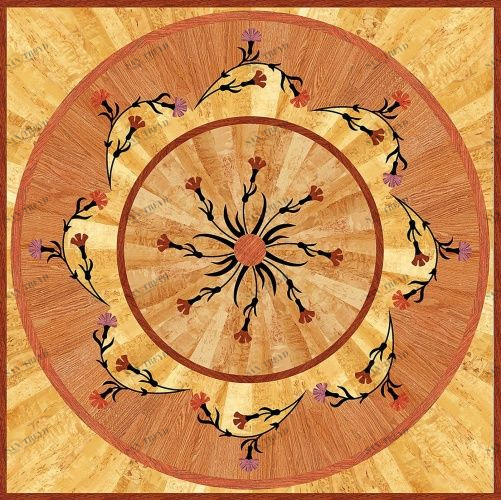 Художественный паркет Da Vinci Розетка 26-229 Дуб Селект (Гладкая) х1000диаметр мм 260090229