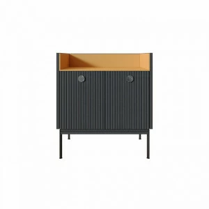 Тумба высокая с полкой 71х64 см серая Look Yellow BRAGIN DESIGN LIVING 00-3862472 Желтый;серый