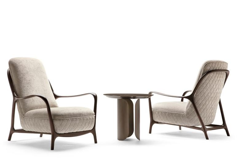 OPERA CONTEMPORARY Кресло из ткани с подлокотниками  49035  - Вид №2