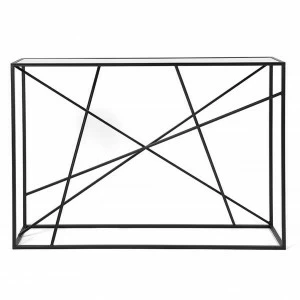 Консоль черная со стеклянной столешницей Wilson INTELLIGENT DESIGN  261016 Прозрачный;черный