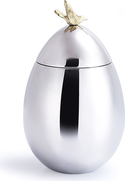 10642337 Michael Aram Банка с крышкой Michael Aram "Голубь мира" 23см (серебрист.) Сталь нержавеющая 