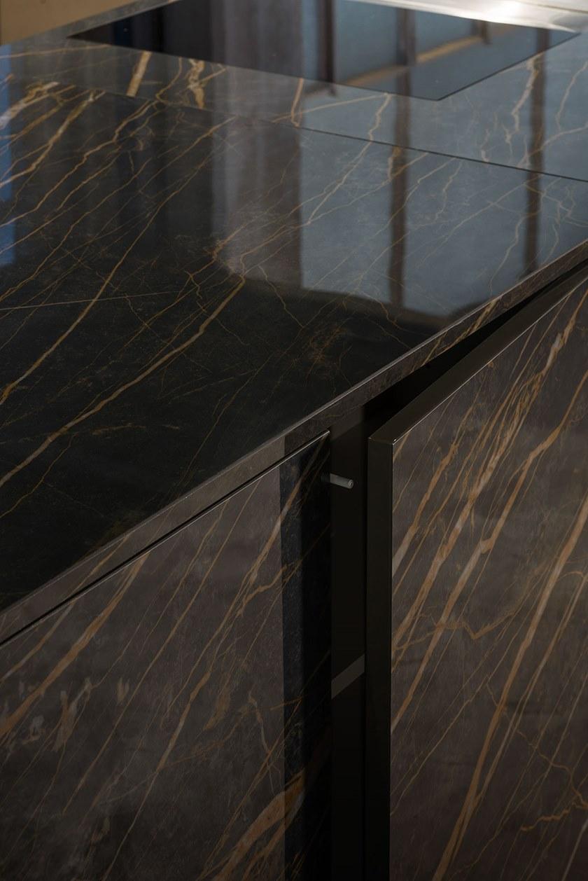 TM Italia Cucine Линейная кухня с духовкой колонкой и островом D90 sun-id-1492765 - Вид №3