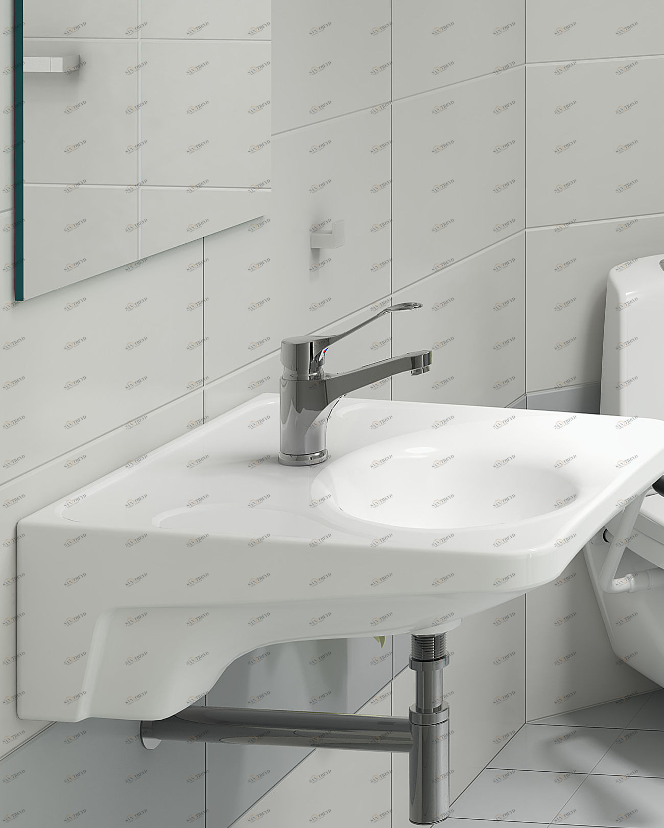 Смеситель для раковины с рычагом 160 мм удлиненный излив Gustavsberg GB41214045 64 