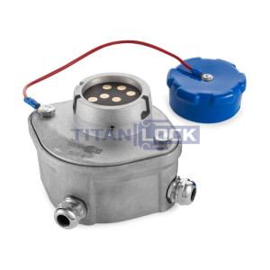 Розетка оптическая, 6-ти контактная, 3 J-слота, алюминий, TLPS-6 TITAN LOCK