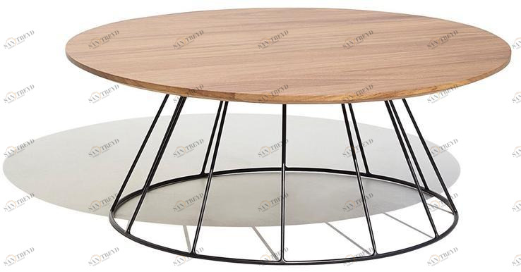 Bivaq Садовый журнальный столик из алюминия и дерева Illa sun-id-1452803