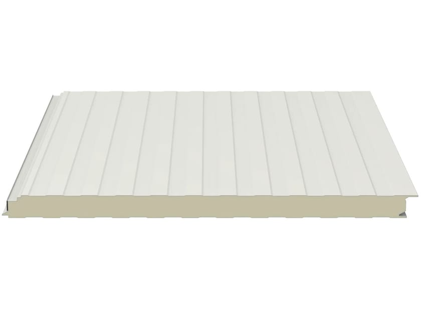 Полиуретановая панель с микропрофильной отделкой и скрытым креплением ISOPAN ISOPARETE BOX ARCH-00084722