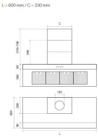 Ilve Настенная стальная вытяжка класса а Professional plus Agq60 Santreyd  - Вид №2